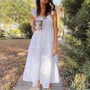 Hill House Home The Ellie Nap Dress in White Swiss Dots Size XS